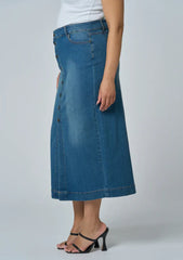 Jeannie Denim Midi Skirt