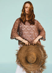 Crochet Cotton Knit Top