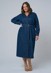 Amber Chambray Shirt Dress