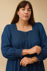 Mid Blue Lightweight Smock Denim