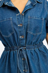 Denim Indigo Denim Look Shirt dress