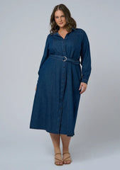 Amber Chambray Shirt Dress