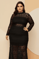 ALORA LACE BLACK MAXI DRESS