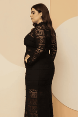 ALORA LACE BLACK MAXI DRESS