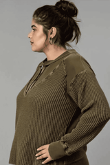 Cocoa  OLIVE WAFFLE TOP