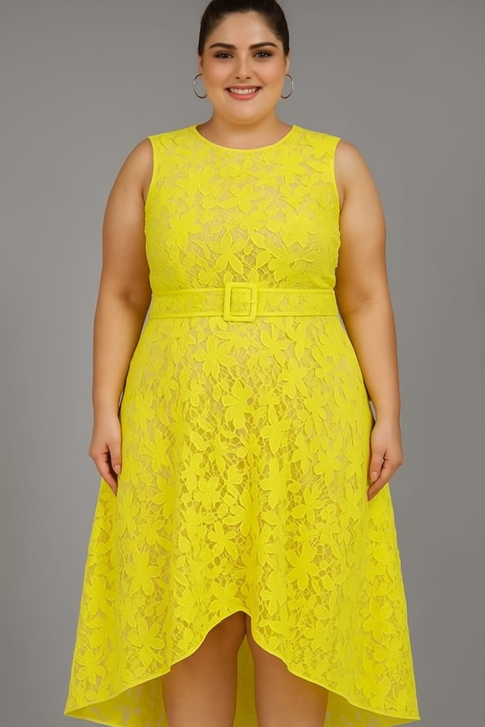 SUNSHINE LACE MIDI DRESS