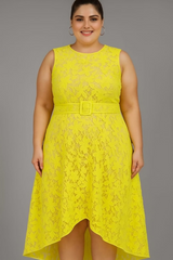 SUNSHINE LACE MIDI DRESS