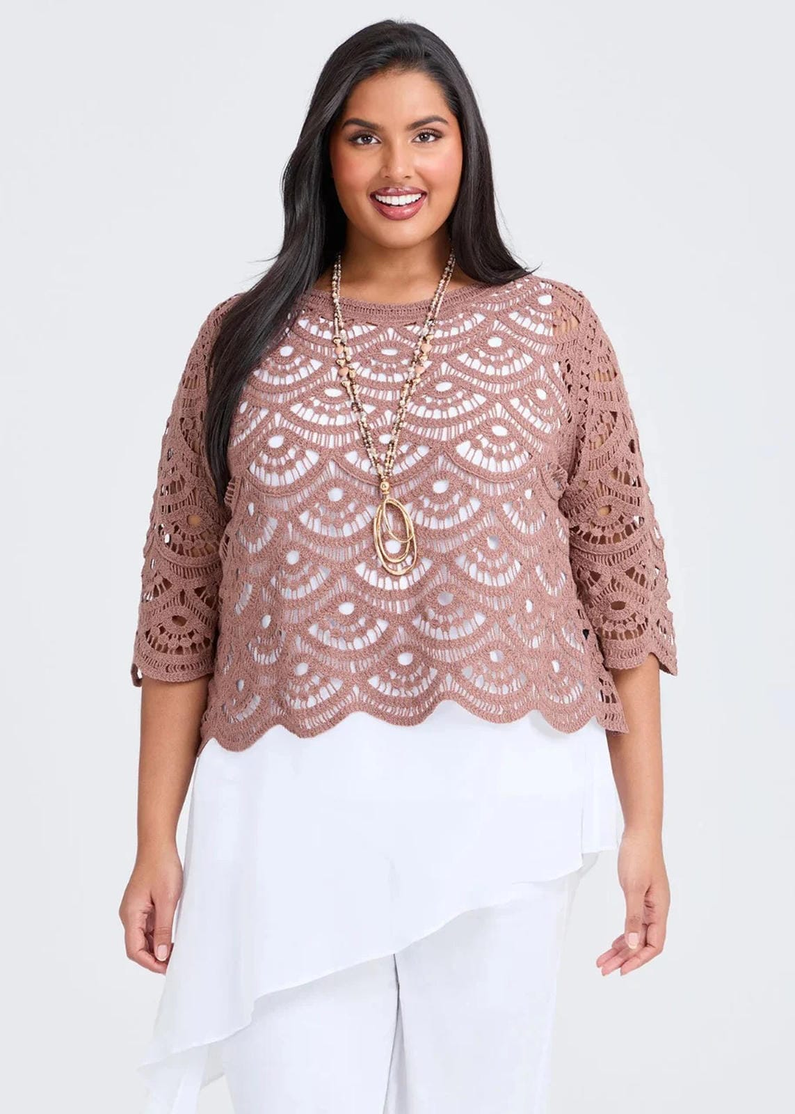 Crochet Cotton Knit Top