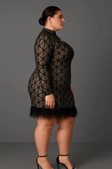 NOIR LACE MIDI DRESS